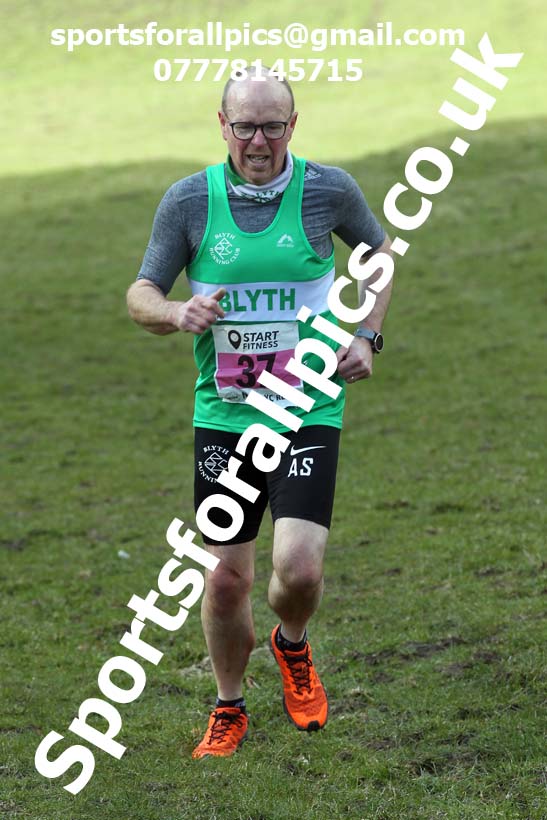 Masters men 2021 NECAA Cross Country Relays, Thornley Farm, Peterlee, Saturday, April 10th. Photo: David T. Hewitson/Sports for All Pics